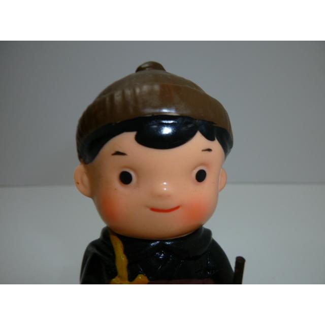 昭和レトロ 青森銀行 青銀アッちゃん貯金箱 太鼓をたたく人（茶