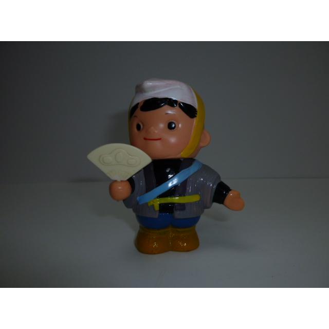 昭和レトロ　青森銀行　青銀アッちゃん貯金箱　扇子を持つ人　中古　長期保管品　あおもりぎんこう　ノベルティ |  | 01