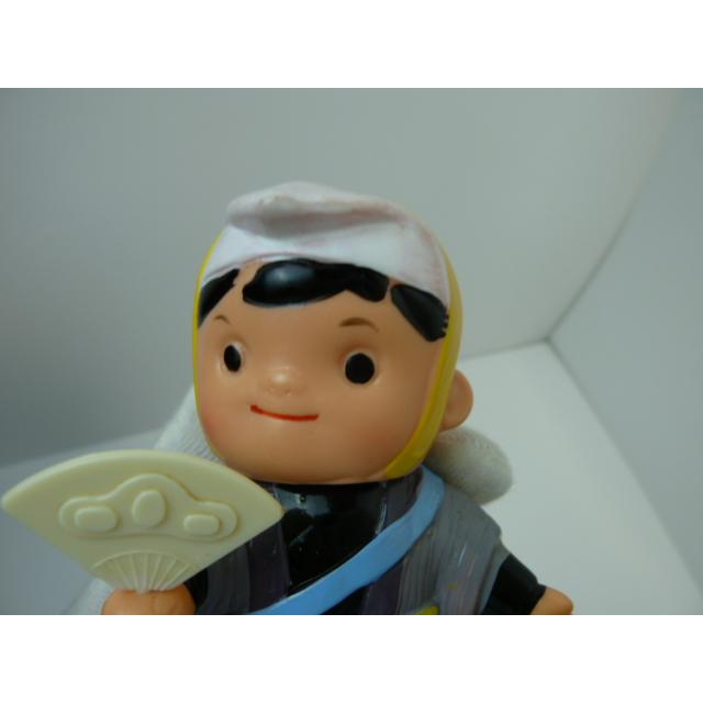 昭和レトロ　青森銀行　青銀アッちゃん貯金箱　扇子を持つ人　中古　長期保管品　あおもりぎんこう　ノベルティ |  | 09