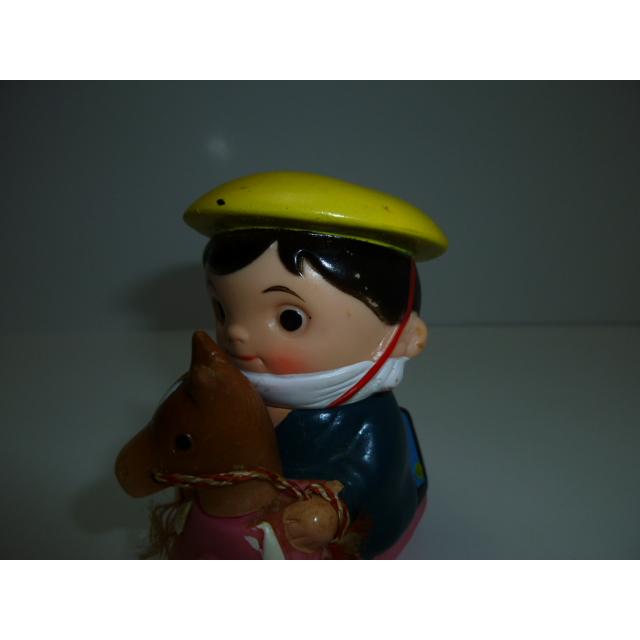 昭和レトロ 青森銀行 青銀アッちゃん貯金箱 南部駒おどり（ピンク）(1