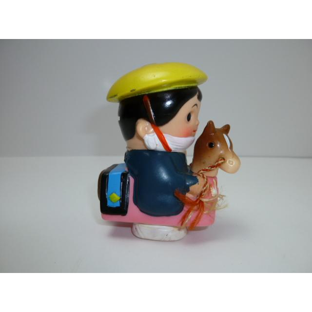 昭和レトロ 青森銀行 青銀アッちゃん貯金箱 南部駒おどり（ピンク）(1