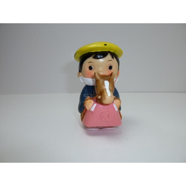 昭和レトロ　青森銀行　青銀アッちゃん貯金箱　南部駒おどり（ピンク）(2)　中古　長期保管品　あおもりぎんこう　ノベルティ | 