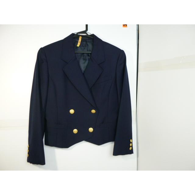 青森県立青森商業高等学校 女子制服5点セット(上着155A、スカート(不明・実寸W64)、スカート(72×59)、リボン、ベスト155A) 中古 業者クリーニング済み |  | 01