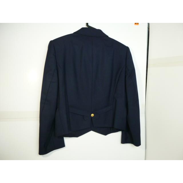 青森県立青森商業高等学校 女子制服5点セット(上着155A、スカート(不明・実寸W64)、スカート(72×59)、リボン、ベスト155A) 中古 業者クリーニング済み |  | 03