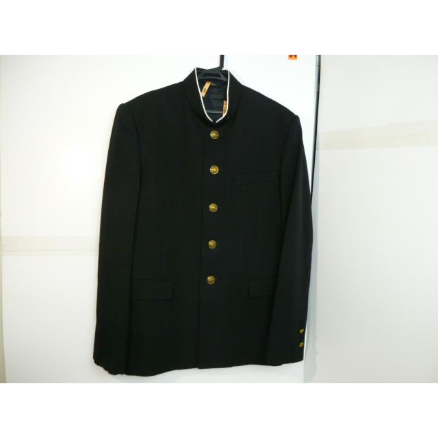 青森東高等学校男子制服 KANKO（カンコー)  Dry Wash ライナー付きラウンドカラー黒学生服170AとズボンW76の上下セット校章付き 中古 クリーニング済み |  | 01