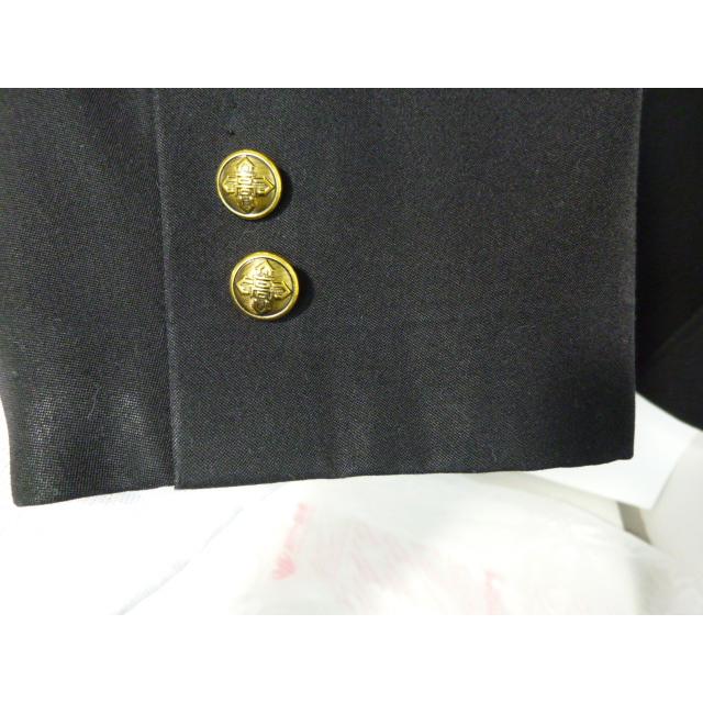 青森東高等学校男子制服 KANKO（カンコー)  Dry Wash ライナー付きラウンドカラー黒学生服170AとズボンW76の上下セット校章付き 中古 クリーニング済み |  | 03