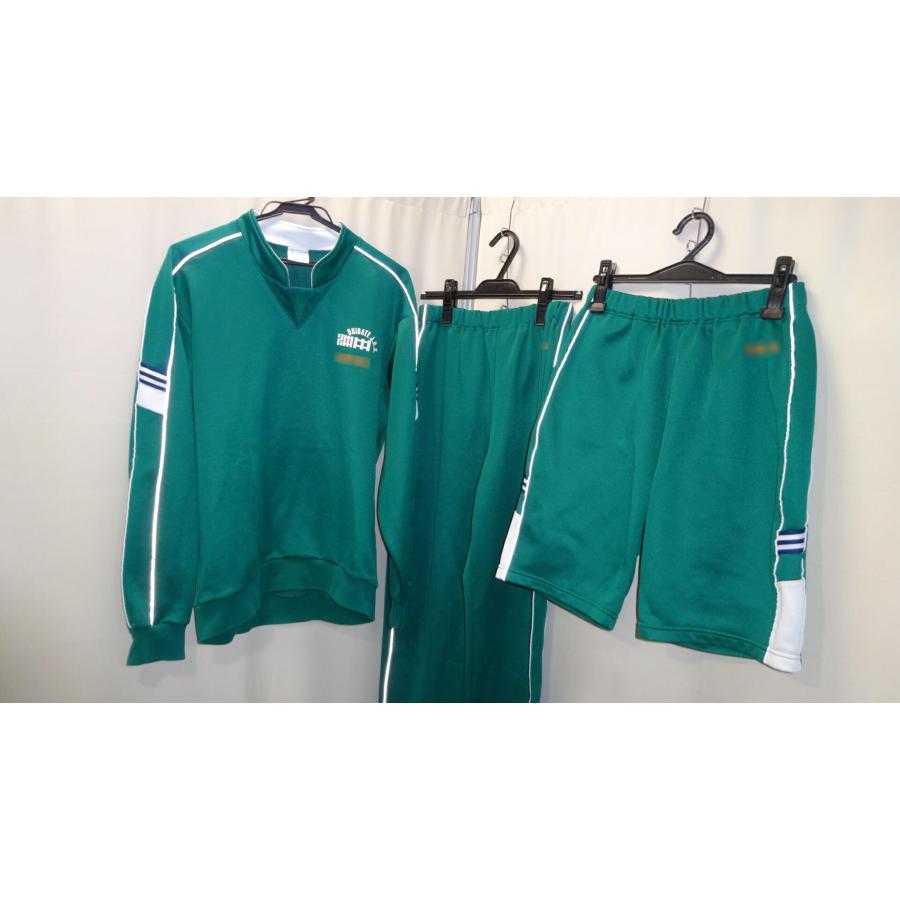 青森市立沖舘中学校 YACHT（明石スクールユニフォームカンパニー） 男子ジャージ上下、ハーフパンツの3点セット（各サイズLL） 中古 保管品 | 