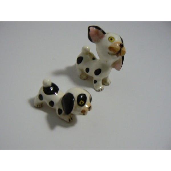 昭和レトロ　犬の陶器置物2個セット　中古 |  | 01