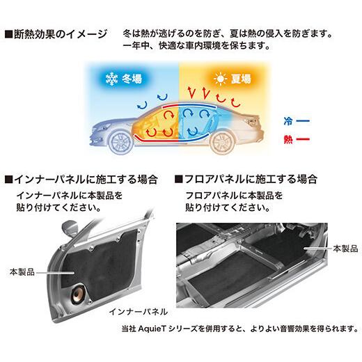 アクワイエ アクワイエ AT-AQ430 遮音断熱材 5枚入り ドア、フロアの