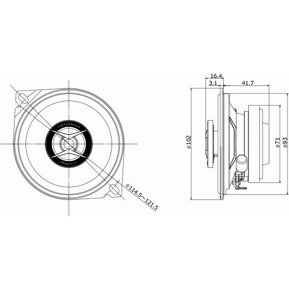 カロッツェリア カロッツェリア TS-H101-BM BMW/MINI専用 スピーカーと