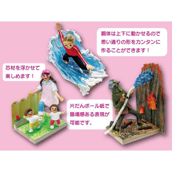 あらゆるポーズが表現できる粘土用芯材 フィギュア芯材 粘土 紙粘土