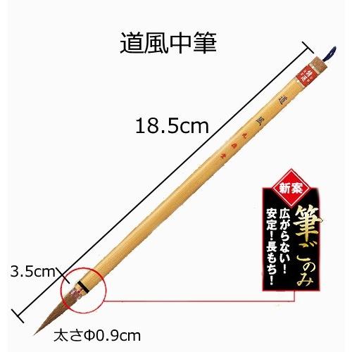 書初め 小学生 道風中筆 名前書き用 書道 習字 小学校 伝統 男子 女子