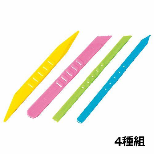 粘土遊びに欠かせない プチねんどヘラ 4本組 ネコポス対応9個 クレイ