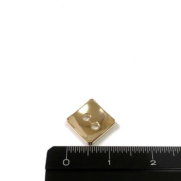 11.5mm（1個）：スクエア（四角）表穴メタルボタン：DA-250 手芸