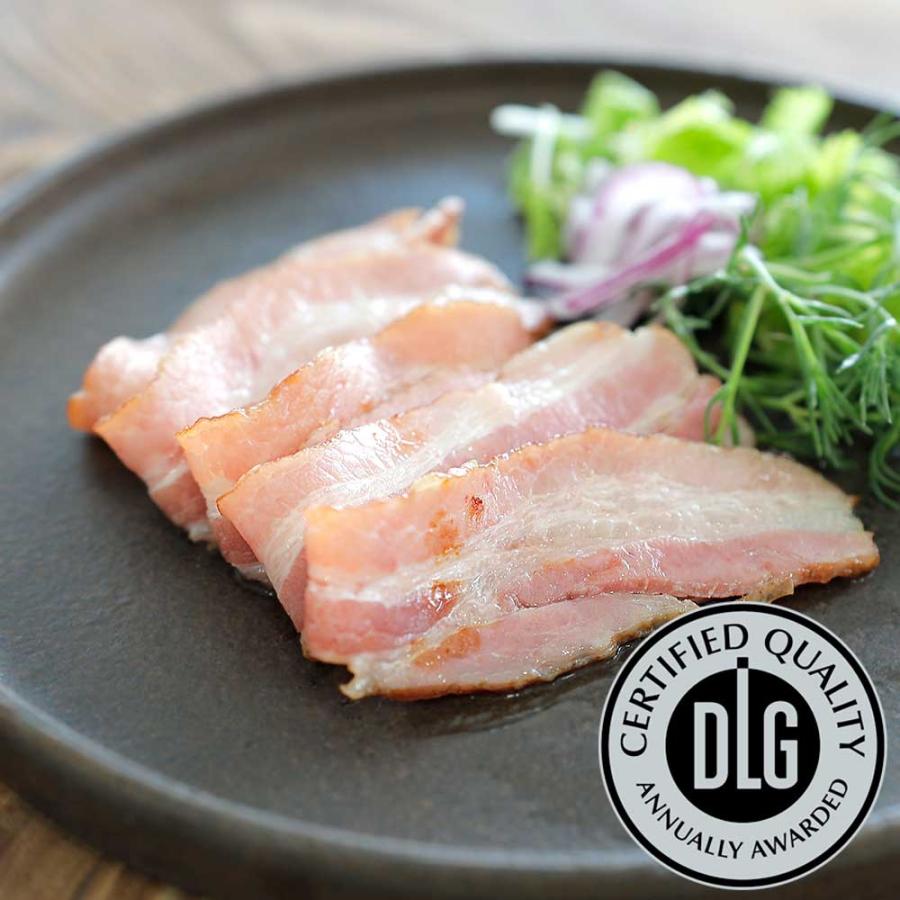 ベーコン 230g 常陸の輝き 筑波ハム 国産 茨城県 特産品 肉 厚切り 茨城県産豚 DLGコンテスト銀賞受賞 絶品 しっとり 桜の薪 炭火 燻香 | ブランド登録なし | 02