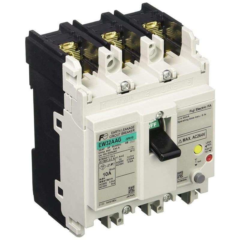 漏電遮断器　富士電機機器制御　G-TWIN　JIS専用品　一般配線用　EW32AAG-3P010B　10A　4B