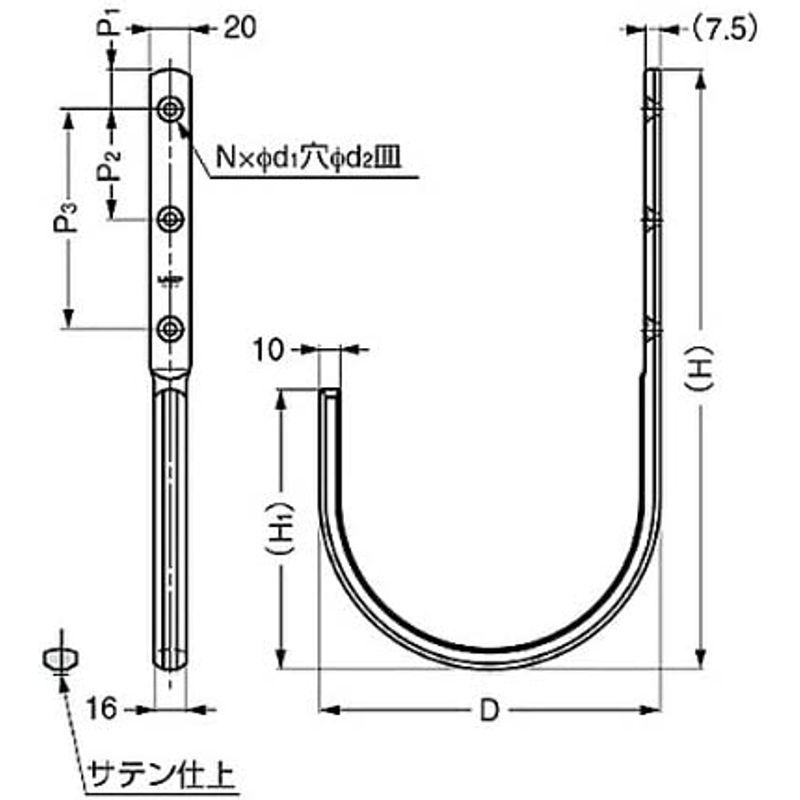 ランプ印　ステンレス鋼製ジャンボフック　スガツネ工業　ランプ印　ステンレス鋼製ジャンボフック　XL-CUF110TT