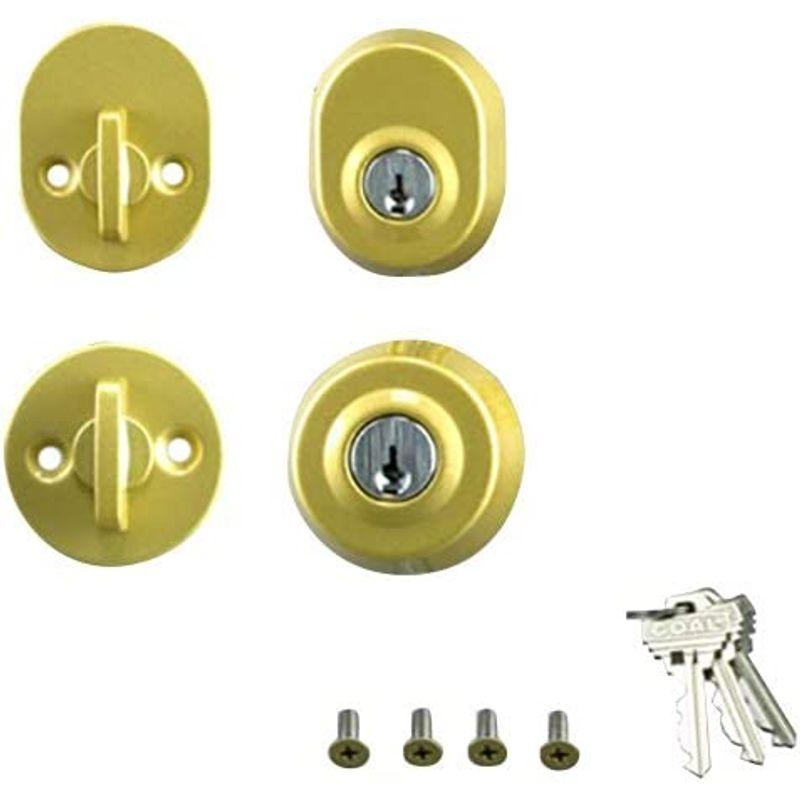 ドア錠セット　LIXIL(リクシル)　TOSTEM　ドア錠セット(GOAL　ゴールド　DAEZ015　ピンシリンダ-)