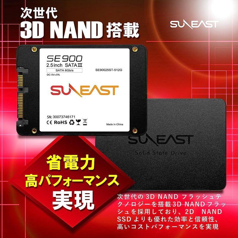 SUNEAST SSD 2TB 内蔵 2.5インチ 3D NAND採用 SATA3 6Gb s 3年保証 サンイースト SE90025ST-