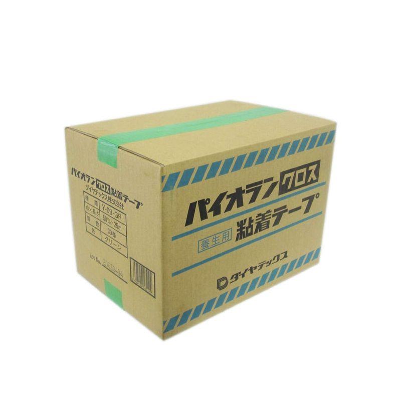 マスキングテープ　ダイヤテックス　パイオランクロス　30巻入り　緑　50mm×25m　Y-09-GR　養生用テープ