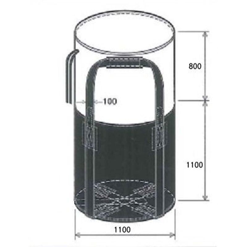 工業用梱包資材　耐光性コンテナバック　原材料100％バージン　１ｔ用　黒　１年対応フレコンバック１０枚入り