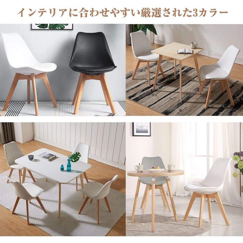 Probasto ダイニングチェア PUレザー座面 イームズチェア クッション付き 天然木脚 イームズ椅子 チューリップチェア おしゃれ 北 ダイニングチェア PUレザー座面 イームズチェア クッション付き 天然木脚 イームズ椅子 チューリップチェア おしゃれ ご注意