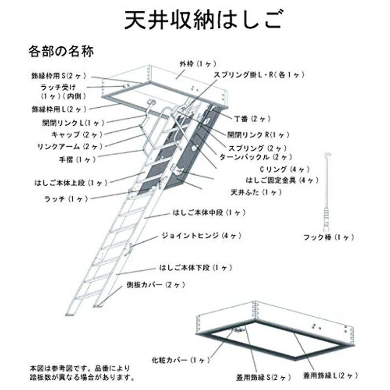 天井収納はしご　松屋電工　YM-790　8尺　スライドタラップ　CQ0327-1と同等品