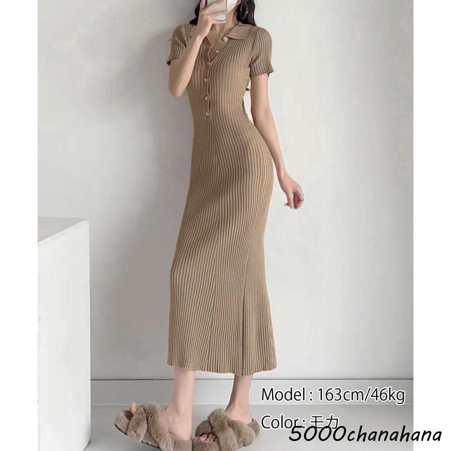 ポロニットワンピース 半袖 ロングワンピ : 2A.style Japan - 通販