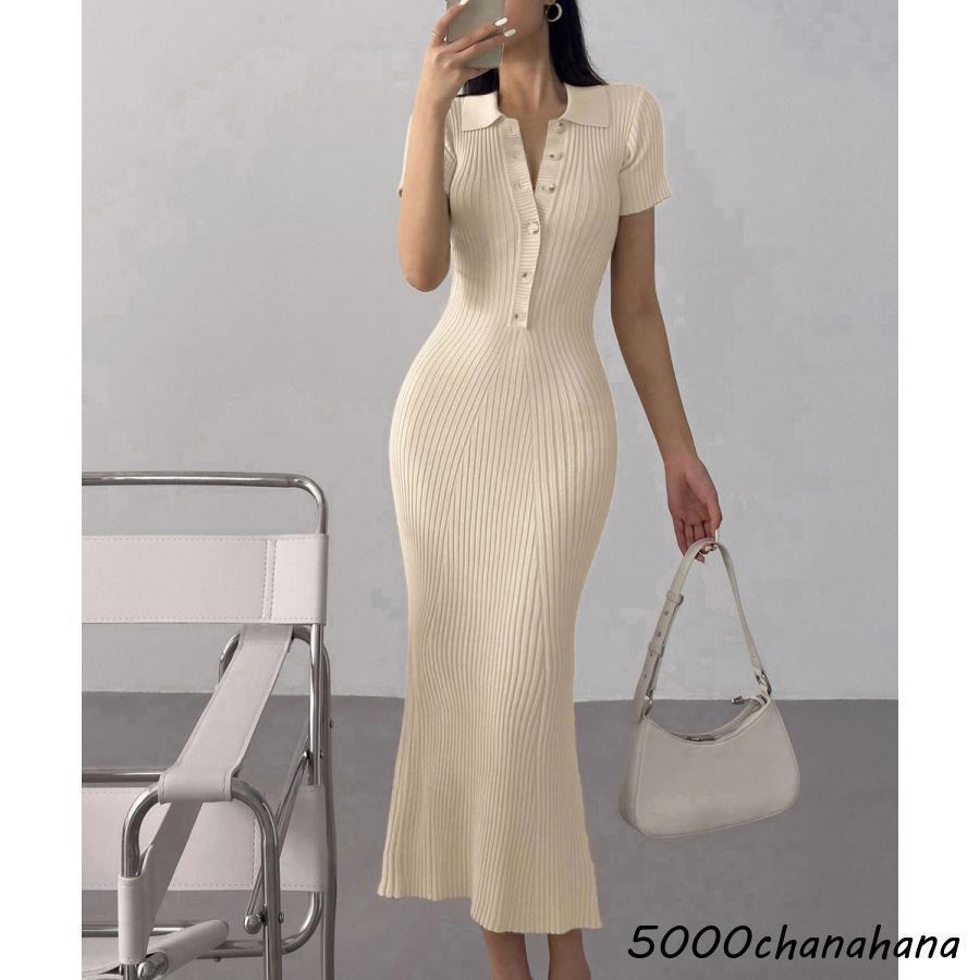 ポロニットワンピース 半袖 ロングワンピ : 2A.style Japan - 通販