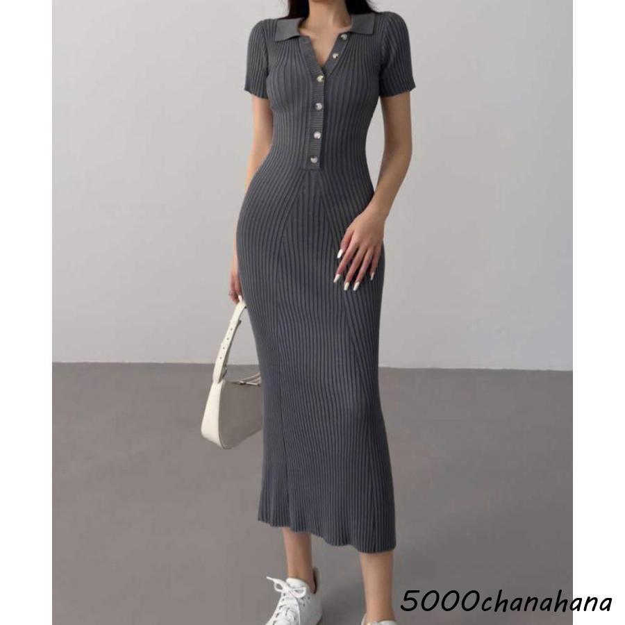 ポロニットワンピース 半袖 ロングワンピ : 2A.style Japan - 通販