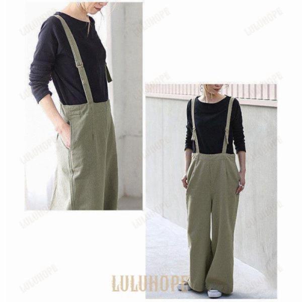 サロペット 30代 コーデ レディース パンツ 低身長 サスペンダー