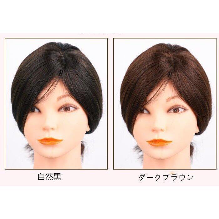 ウィッグ部分ウィッグ人毛100％白髪隠しヘアピースお手軽チェンジピースカバーウイッグ白髪かくしボリュームアップミセス_10