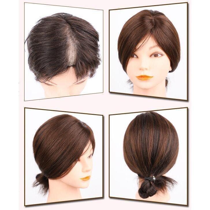 ウィッグ部分ウィッグ人毛100％白髪隠しヘアピースお手軽チェンジピースカバーウイッグ白髪かくしボリュームアップミセス_9