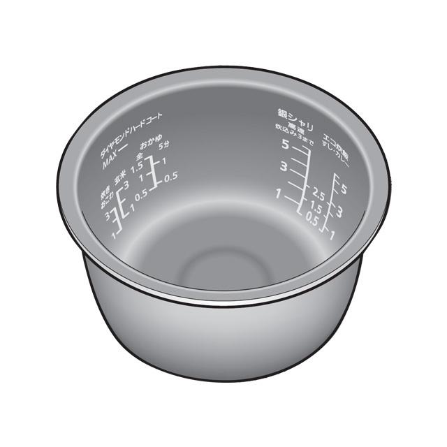 ARE50-L46 パナソニック 炊飯器用 内釜 内なべ SR-PA106・SR-PA107・SR-PA108・SR-PA109・SR-MPA100対応 新品 純正 交換用 部品 Panasonic｜2cube02｜03