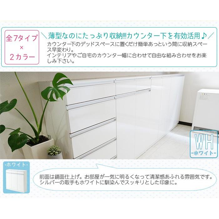 カウンター下収納 食器棚 ロータイプ Links リンクス90D お子様のいる家庭でも安心して使える 幅90cm 扉タイプ 送料無料 エール90Dの画像