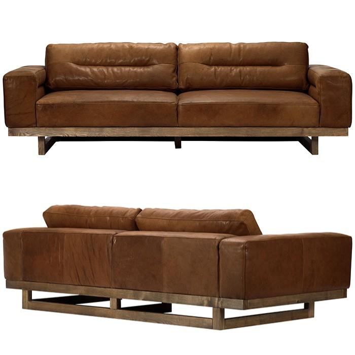 ソファ HALO (ハロー) FROSTER（フロスター）2.5人掛け 2.5P 幅220 幅広 ブラウン デザイナーズソファ 革張り レザー レザーソファ 高級ソファ |  | 01