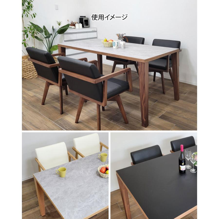 KF-8【新入荷　アウトレット】ムッシュ　メラミン天板　ダイニング5点セット メラミン天板のダイニングセット 5点セット 幅180cm アイアン脚C 4本脚