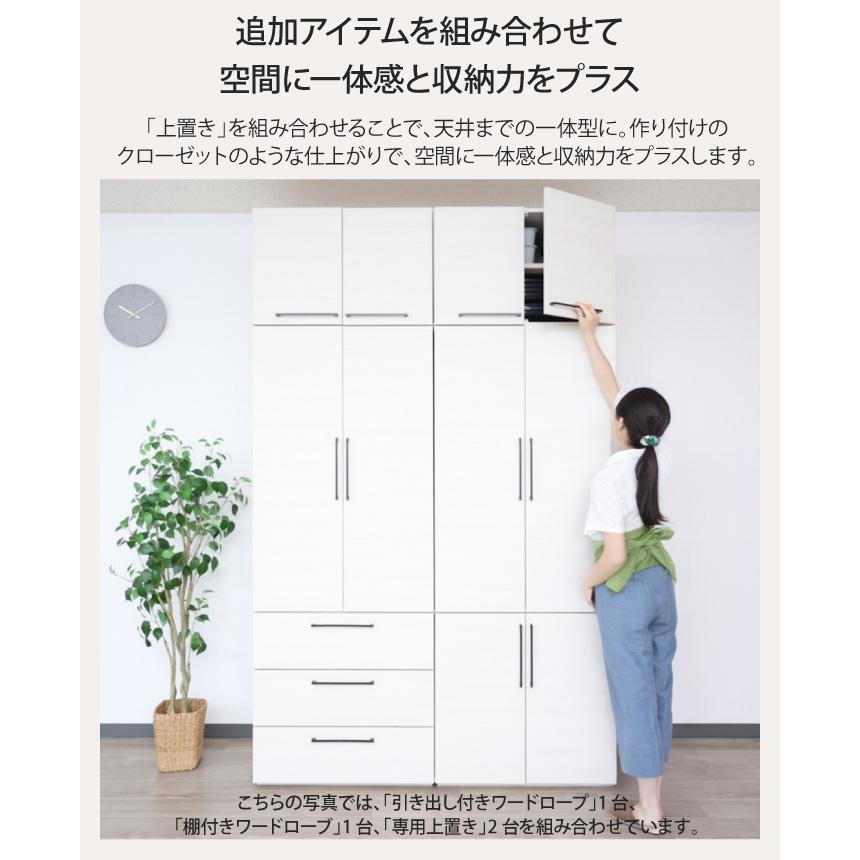 引き出し付きワードローブ 幅74cm チェスト 引き出し収納 衣類収納