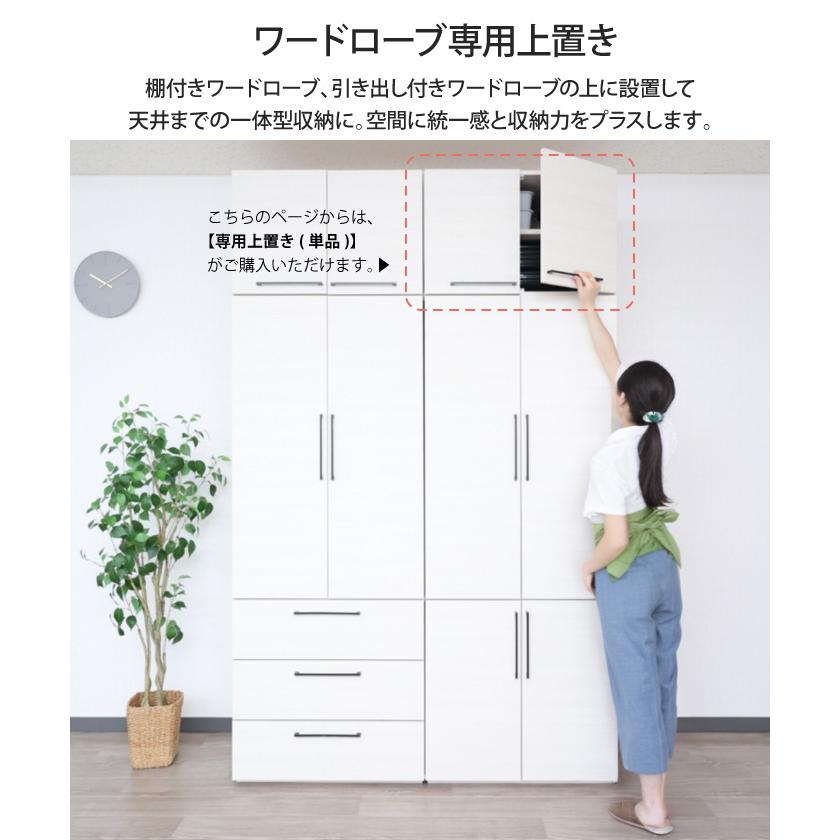 ワードローブ専用上置き オプション 幅74cm 衣類収納 クローゼット