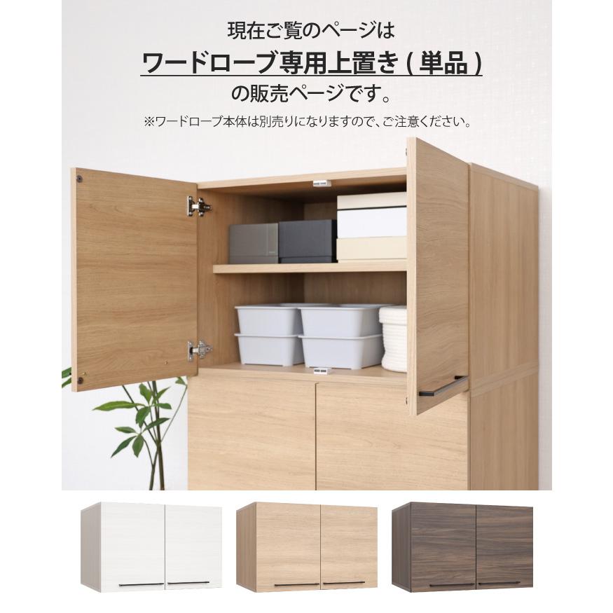 ワードローブ専用上置き オプション 幅74cm 衣類収納 クローゼット