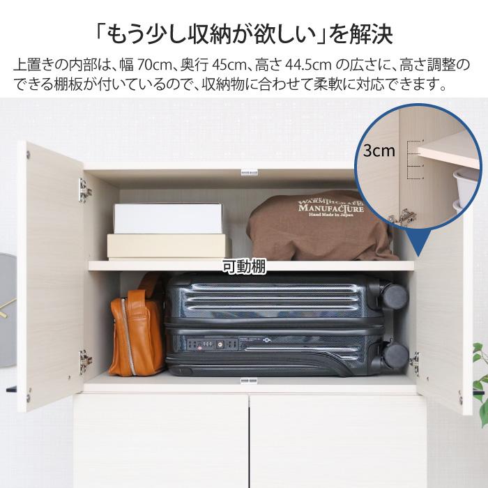 ワードローブ専用上置き オプション 幅74cm 衣類収納 クローゼット