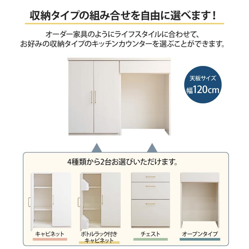 キッチンカウンター 幅120 完成品 120センチ 食器棚 ロータイプ 引き出し ゴミ箱上 収納棚 ステンレス天板 開き戸 キッチン収納 EUブランド planche プランシェ_4