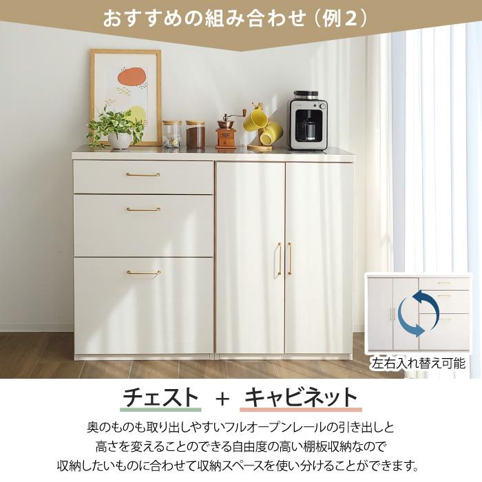キッチンカウンター 幅120 完成品 120センチ 食器棚 ロータイプ 引き出し ゴミ箱上 収納棚 ステンレス天板 開き戸 キッチン収納 EUブランド planche プランシェ_9