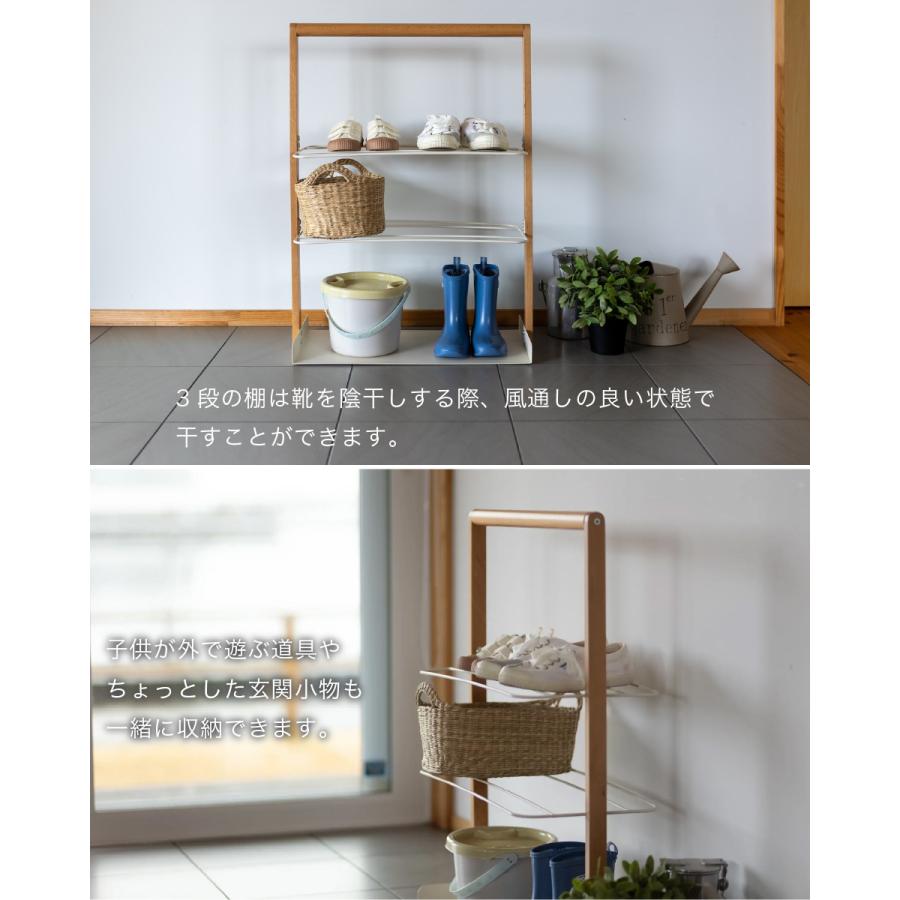 エントランスラック 玄関 収納 靴 シューズラック 下足箱 靴入れ オープンラック ラック フレーム シンプル 持ち運び コンパクト おしゃれ 北欧 |  | 02