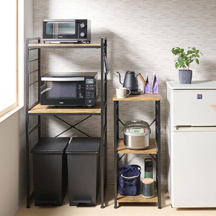 キッチン回りもすっきり収納　レンジ台　ゴミ箱　ラック ゴミ箱上ラック レンジ台 ゴミ箱上 レンジラック 幅64cm VGR-T2