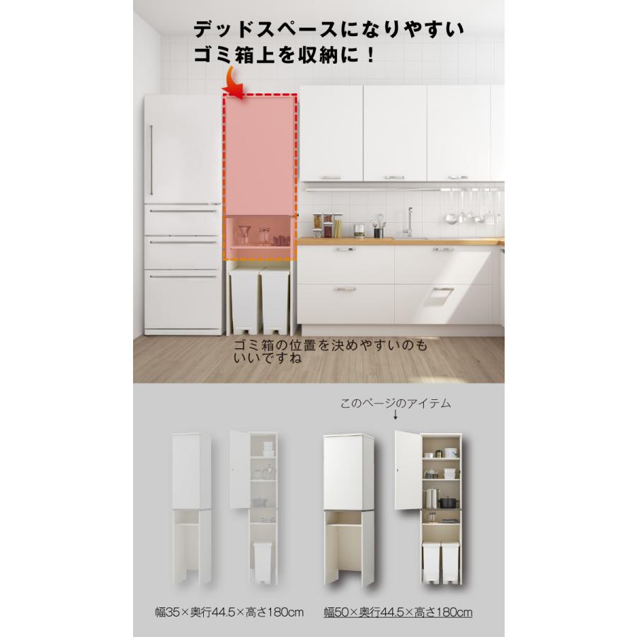 ゴミ箱上収納ラック 幅50cm ダストボックス上収納 キッチンラック ゴミ箱上ラック ダストボックス サニタリーラック ランドリーラック キッチンキャビネット |  | 01