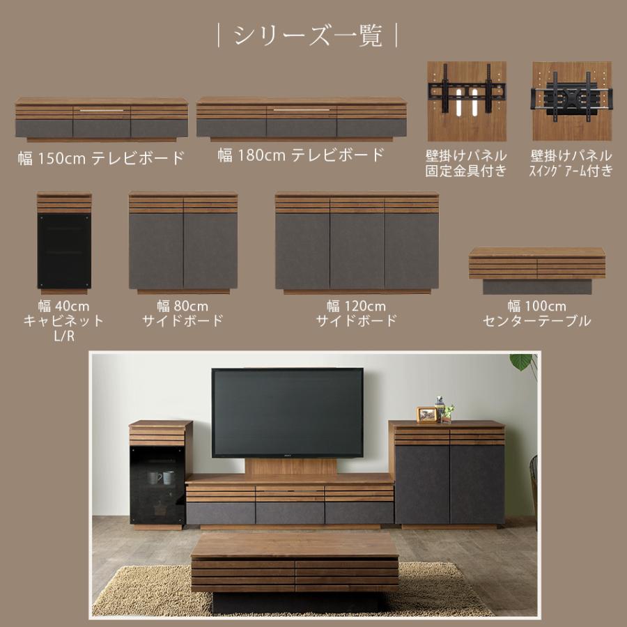 壁掛けパネル 壁掛け金具 固定金具付き オプションパーツ テレビボード用パーツ テレビ台 テレビボード 専用パーツ ブラウン 木目  大川家具｜2e-unit｜05