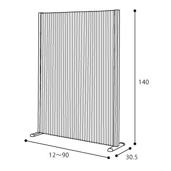 アコーディオンパーティションプリティア W90 H140 標準タイプ 日本製P06Dec14 送料無料｜2e-unit｜05