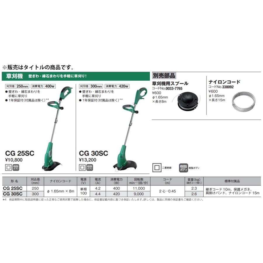 (HiKOKI) 草刈機用スプール 0033-7765 ナイロンコードφ1.65mmx長さ8m 00337765 工機ホールディングス ハイコーキ 日立｜2kanajin｜02