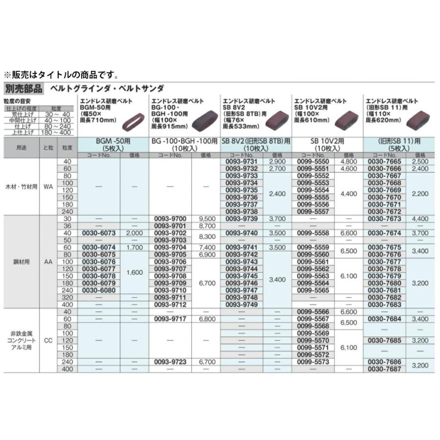 HiKOKI（ハイコーキ） エンドレス研磨ベルト 10枚入 粒度40 BG-100